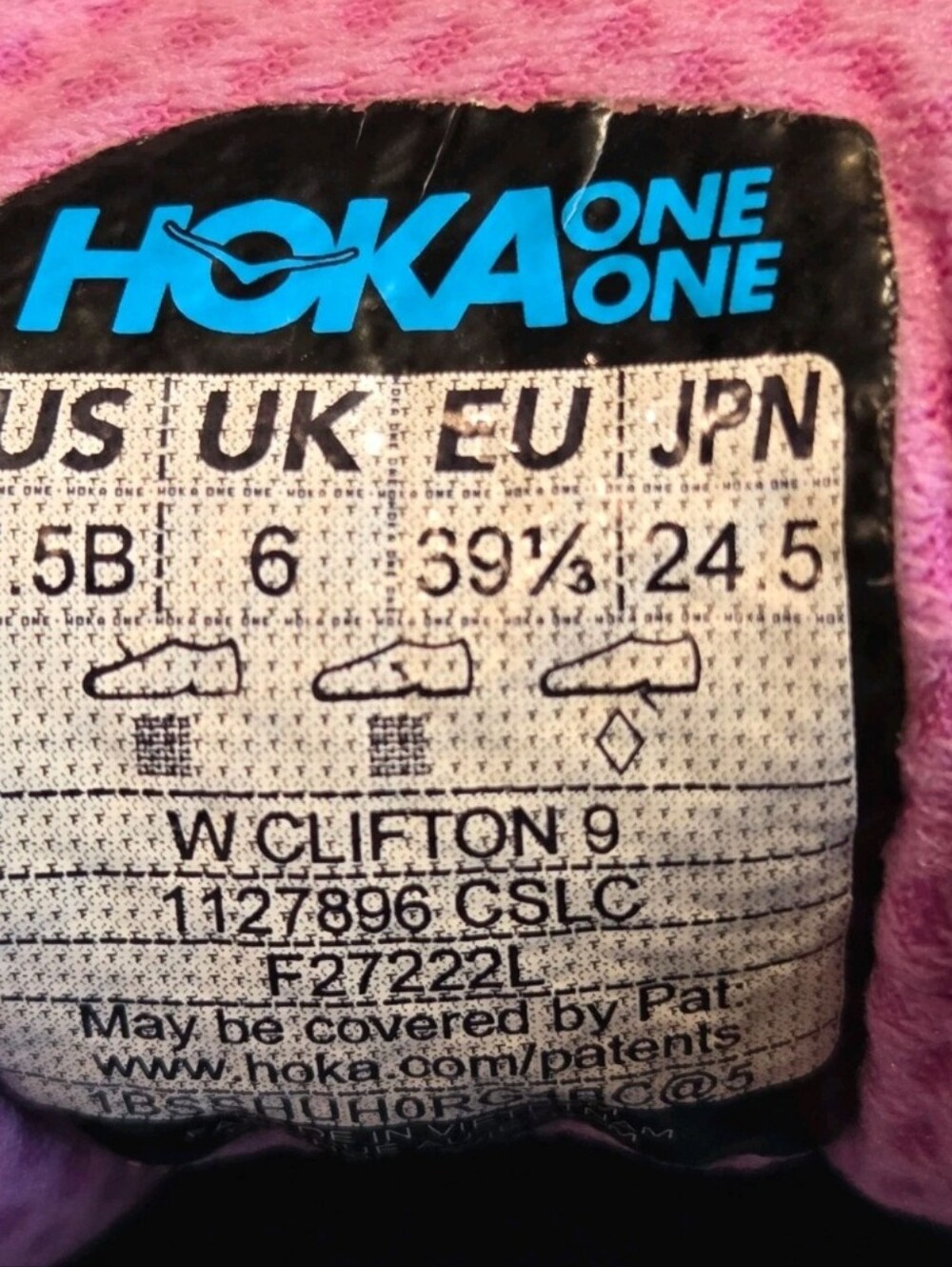 Hoka One One Clifton 9 Women's Running Shoes Blue Pink Sneakers Size 7.5 B - Picture 9 of 10